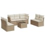 Gartensofa-Set mit beigen Kissen 8 Stück PE-Rattan von , Gartensets - Ref: Foro24-3249257, Preis: 547,89 €, Rabatt: %