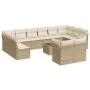 Garden set with 13-piece synthetic rattan beige cushions. by , Garden sets - Ref: Foro24-3250277, Price: 901,39 €, Discount: %