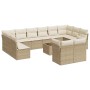 Set sofás de jardín con cojines 13 pzas ratán sintético beige de , Conjuntos de jardín - Ref: Foro24-3250277, Precio: 984,84 ...
