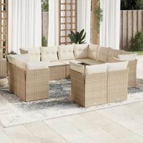 11-piece garden sofa set with beige synthetic rattan cushions by , Garden sets - Ref: Foro24-3250347, Price: 829,43 €, Discou...