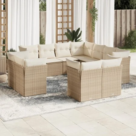 11-piece garden sofa set with beige synthetic rattan cushions by , Garden sets - Ref: Foro24-3250347, Price: 829,43 €, Discou...