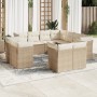11-teiliges Gartensofa-Set mit beigen synthetischen Rattankissen von , Gartensets - Ref: Foro24-3250347, Preis: 873,18 €, Rab...