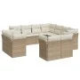11-piece garden sofa set with beige synthetic rattan cushions by , Garden sets - Ref: Foro24-3250347, Price: 829,43 €, Discou...
