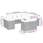 11-piece garden sofa set with beige synthetic rattan cushions by , Garden sets - Ref: Foro24-3250347, Price: 829,43 €, Discou...