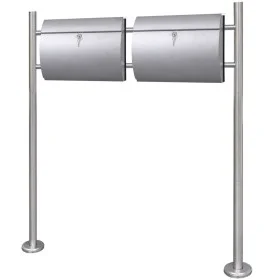 Set of 2 mailboxes with stainless steel support by , mailboxes - Ref: Foro24-271748, Price: 141,98 €, Discount: %