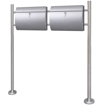 Set of 2 mailboxes with stainless steel support by , mailboxes - Ref: Foro24-271748, Price: 143,19 €, Discount: %