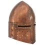 Réplica de casco de caballero medieval antiguo LARP acero cobre