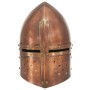 Réplica de casco de caballero medieval antiguo LARP acero cobre