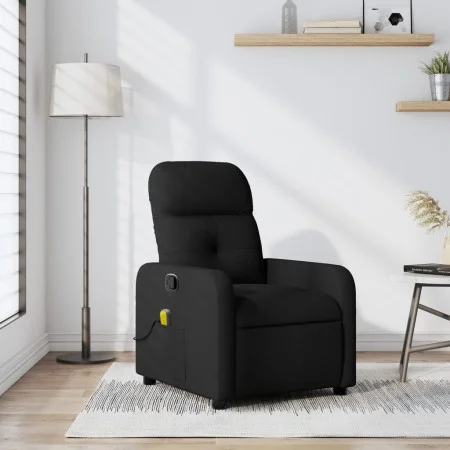 Sillón reclinable de masaje de tela negro de , Sillones - Ref: Foro24-374208, Precio: 217,21 €, Descuento: %