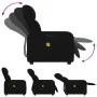 Sillón reclinable de masaje de tela negro de , Sillones - Ref: Foro24-374208, Precio: 217,21 €, Descuento: %