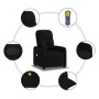Sillón reclinable de masaje de tela negro de , Sillones - Ref: Foro24-374208, Precio: 217,21 €, Descuento: %
