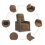 Brown Fabric Recliner by , Armchairs - Ref: Foro24-374201, Price: 189,32 €, Discount: %