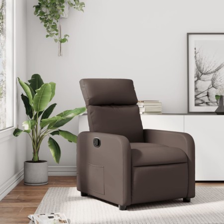 Brown Faux Leather Recliner by , Armchairs - Ref: Foro24-374185, Price: 188,81 €, Discount: %
