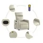 Cream Synthetic Leather Massage Recliner by , Armchairs - Ref: Foro24-374191, Price: 204,70 €, Discount: %
