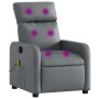 Sillón de masaje reclinable cuero sintético gris de , Sillones - Ref: Foro24-374193, Precio: 213,58 €