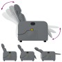 Sillón de masaje reclinable cuero sintético gris de , Sillones - Ref: Foro24-374193, Precio: 213,58 €