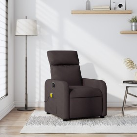 Sillón de masaje reclinable de tela marrón oscuro de , Sillones - Ref: Foro24-374179, Precio: 228,74 €, Descuento: %