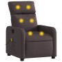 Sillón de masaje reclinable de tela marrón oscuro de , Sillones - Ref: Foro24-374179, Precio: 228,74 €, Descuento: %