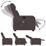 Sillón de masaje reclinable de tela marrón oscuro de , Sillones - Ref: Foro24-374179, Precio: 228,74 €, Descuento: %