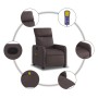 Sillón de masaje reclinable de tela marrón oscuro de , Sillones - Ref: Foro24-374179, Precio: 228,74 €, Descuento: %
