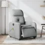 Sillón reclinable de masaje eléctrico tela gris claro de , Sillones - Ref: Foro24-3206786, Precio: 251,06 €, Descuento: %