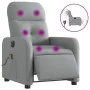 Sillón reclinable de masaje eléctrico tela gris claro de , Sillones - Ref: Foro24-3206786, Precio: 251,06 €, Descuento: %