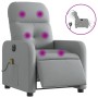 Sillón reclinable de masaje eléctrico tela gris claro de , Sillones - Ref: Foro24-3206786, Precio: 246,54 €, Descuento: %