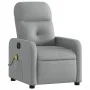 Sillón reclinable de masaje eléctrico tela gris claro de , Sillones - Ref: Foro24-3206786, Precio: 251,06 €, Descuento: %