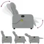 Sillón reclinable de masaje eléctrico tela gris claro de , Sillones - Ref: Foro24-3206786, Precio: 251,06 €, Descuento: %