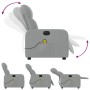 Sillón reclinable de masaje eléctrico tela gris claro de , Sillones - Ref: Foro24-3206786, Precio: 246,54 €, Descuento: %