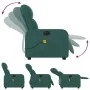 Sillón reclinable de masaje eléctrico tela verde oscuro de , Sillones - Ref: Foro24-3206792, Precio: 254,28 €, Descuento: %
