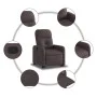 Dark brown fabric lift-up recliner by , Armchairs - Ref: Foro24-3206800, Price: 271,43 €, Discount: %