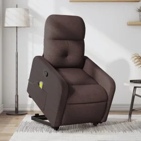 Silla de masaje reclinable de pie de tela marrón oscuro de , Sillones - Ref: Foro24-3206809, Precio: 275,01 €, Descuento: %