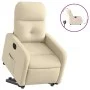 Sillón eléctrico reclinable elevable de tela color crema de , Sillones - Ref: Foro24-3206821, Precio: 338,16 €, Descuento: %