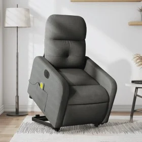 Sillón de masaje eléctrico reclinable elevable tela gris oscuro de , Sillones - Ref: Foro24-3206823, Precio: 317,96 €, Descue...