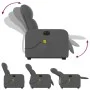 Anhebbarer elektrischer Massagesessel aus dunkelgrauem Stoff von , Sessel - Ref: Foro24-3206823, Preis: 317,96 €, Rabatt: %