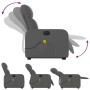 Liftable reclining electric massage chair dark gray fabric by , Armchairs - Ref: Foro24-3206823, Price: 299,33 €, Discount: %
