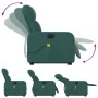 Elektrischer Massagesessel mit verstellbarer Liege, dunkelgrüner Stoff von , Sessel - Ref: Foro24-3206828, Preis: 338,01 €, R...