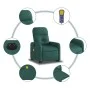 Elektrischer Massagesessel mit verstellbarer Liege, dunkelgrüner Stoff von , Sessel - Ref: Foro24-3206828, Preis: 338,01 €, R...