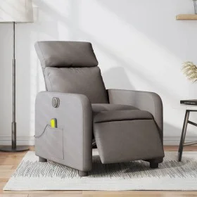 Sillón reclinable de masaje eléctrico tela gris taupe de , Sillones - Ref: Foro24-3206697, Precio: 254,60 €, Descuento: %