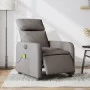 Sillón reclinable de masaje eléctrico tela gris taupe de , Sillones - Ref: Foro24-3206697, Precio: 254,57 €, Descuento: %