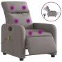Sillón reclinable de masaje eléctrico tela gris taupe de , Sillones - Ref: Foro24-3206697, Precio: 254,57 €, Descuento: %