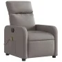 Sillón reclinable de masaje eléctrico tela gris taupe de , Sillones - Ref: Foro24-3206697, Precio: 254,57 €, Descuento: %