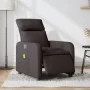 Sillón reclinable de masaje eléctrico tela marrón oscuro de , Sillones - Ref: Foro24-3206695, Precio: 272,44 €, Descuento: %