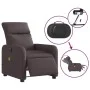 Sillón reclinable de masaje eléctrico tela marrón oscuro de , Sillones - Ref: Foro24-3206695, Precio: 272,44 €, Descuento: %