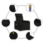 Anhebbarer Massagesessel aus schwarzem Stoff von , Sessel - Ref: Foro24-3206710, Preis: 273,53 €, Rabatt: %