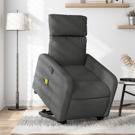 Liftable reclining electric massage chair dark gray fabric by , Armchairs - Ref: Foro24-3206727, Price: 332,92 €, Discount: %