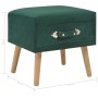 Grüner Nachttisch 40x35x40 cm Samt von vidaXL, Nachttische - Ref: Foro24-247538, Preis: 81,87 €, Rabatt: %