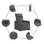 Sillón de masaje eléctrico reclinable elevable tela gris oscuro de , Sillones - Ref: Foro24-3206727, Precio: 350,02 €, Descue...