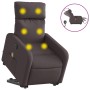 Elektrischer, verstellbarer Massagesessel aus dunkelbraunem Stoff von , Sessel - Ref: Foro24-3206731, Preis: 331,70 €, Rabatt: %